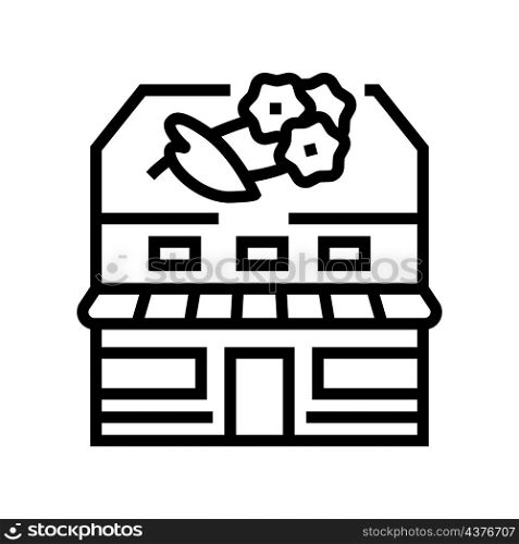 flower shop line icon vector. flower shop sign. isolated contour symbol black illustration. flower shop line icon vector illustration