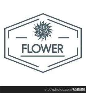 Flower shop logo. Simple illustration of flower shop vector logo for web. Flower shop logo, simple gray style