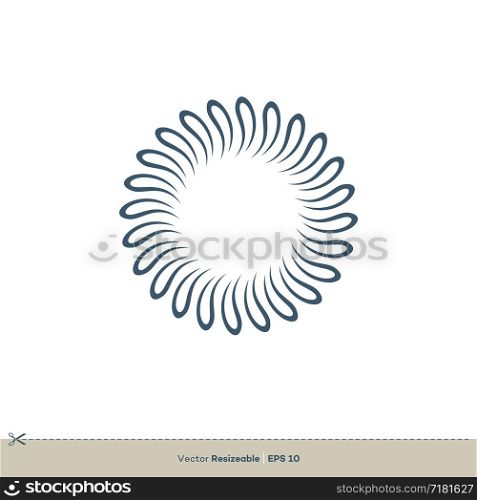 Flower Swoosh Vector Logo Template Illustration Design. Vector EPS 10.