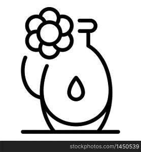 Flower vase icon. Outline flower vase vector icon for web design isolated on white background. Flower vase icon, outline style