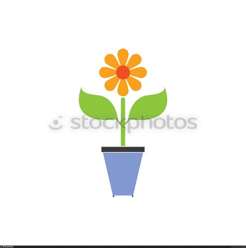 Flower vase logo illustration vector icon