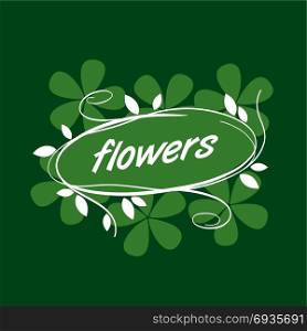 flower vector logo. abstract floral design logo, plant vector illustration