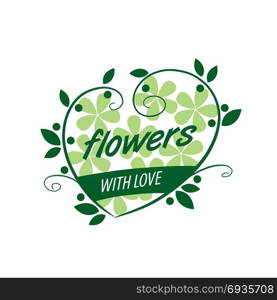 flower vector logo. abstract floral design logo, plant vector illustration