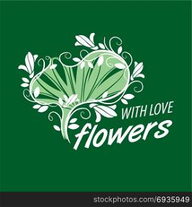 flower vector logo. abstract floral design logo, plant vector illustration