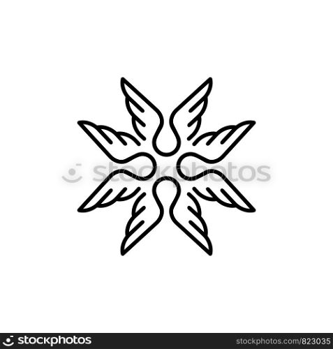 Flower Wings Logo Template Illustration Design. Vector EPS 10.