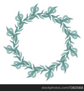 Flower wreath. Vector illustration.