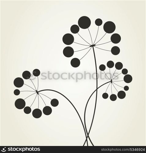 flower8. Abstract flower on a grey background. A vector illustration