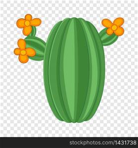 Flowering cactus icon. Cartoon illustration of flowering cactus vector icon for web. Flowering cactus icon, cartoon style