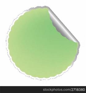 flowerish light green label, vector art illustration