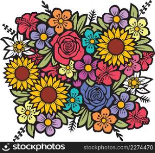 Flowers bouquet color