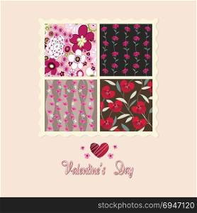 flowers card, valentines day