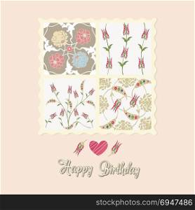 flowers card, valentines day