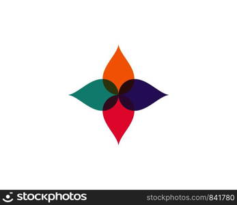 flowers design logo Template icon