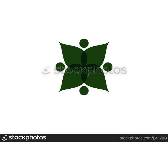 flowers design logo Template icon