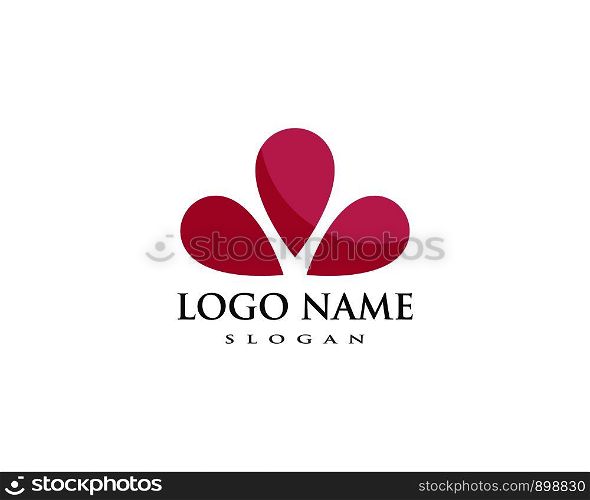 flowers design logo Template icon