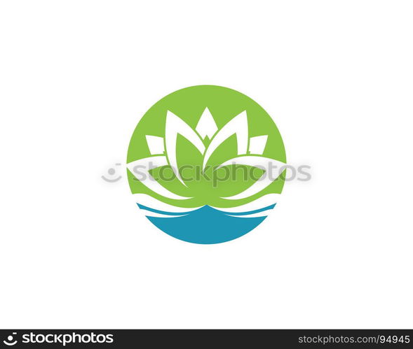 flowers design logo Template icon. Beauty Vector Lotus flowers design logo Template icon