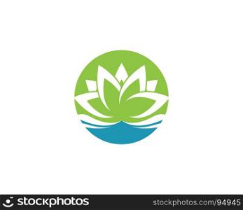 flowers design logo Template icon. Beauty Vector Lotus flowers design logo Template icon