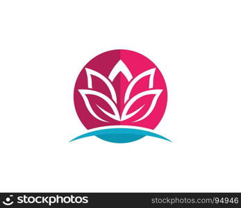 flowers design logo Template icon. Beauty Vector Lotus flowers design logo Template icon