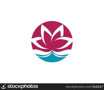 flowers design logo Template icon. Beauty Vector Lotus flowers design logo Template icon