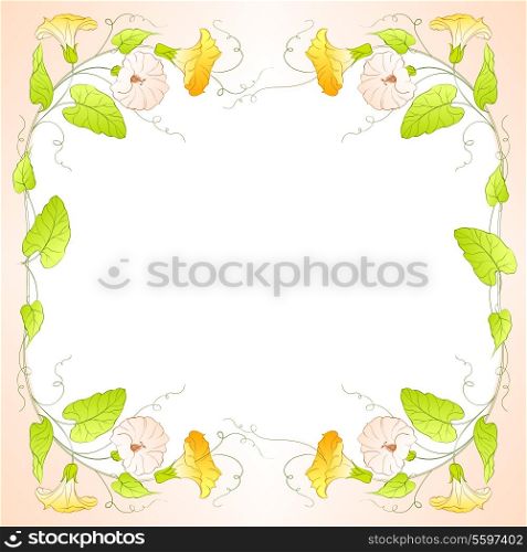 Flowers Frame of bindweed. Vector illustration.