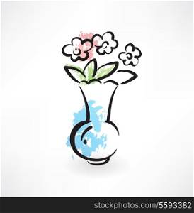 flowers in the vase icon
