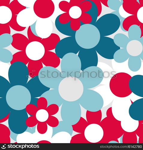 Flowers Nature Seamless Pattern Background Vector Illustration.EPS10