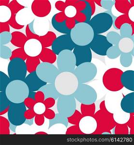 Flowers Nature Seamless Pattern Background Vector Illustration.EPS10