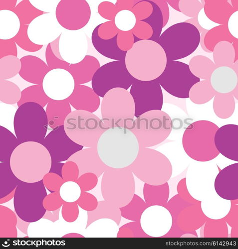 Flowers Nature Seamless Pattern Background Vector Illustration. EPS10