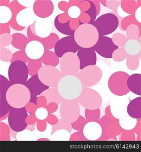 Flowers Nature Seamless Pattern Background Vector Illustration. EPS10
