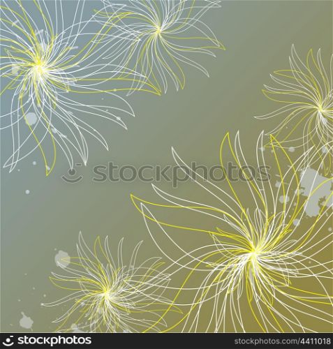 Flowers on grey Background