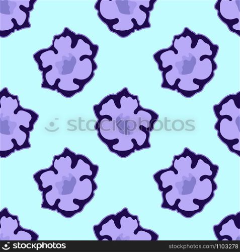 flowers purple cutes seamless repeat pattern. textile background mosaic design