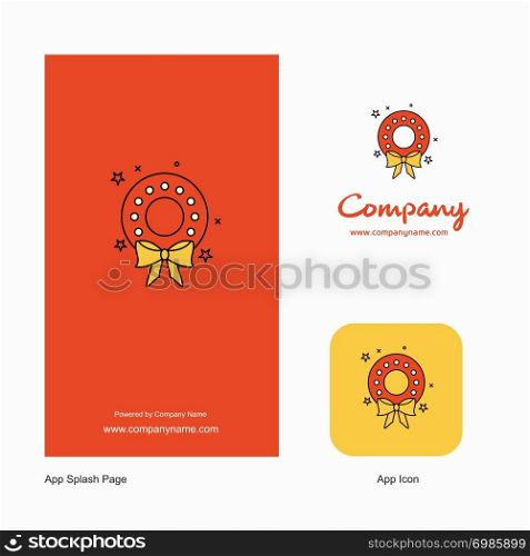 Flowers ring Company Logo App Icon and Splash Page Design. Creative Business App Design Elements