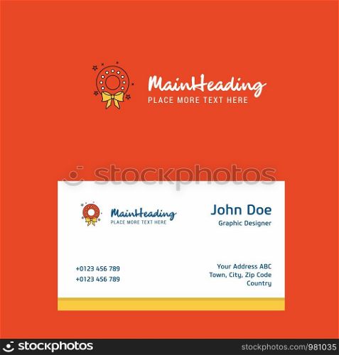 Flowers ring logo Design with business card template. Elegant corporate identity. - Vector