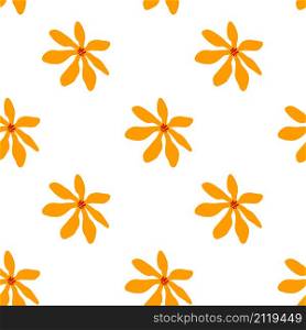 Flowers seamless pattern. Vector illustration. Hand drawn fabric, gift wrap, wall art design.