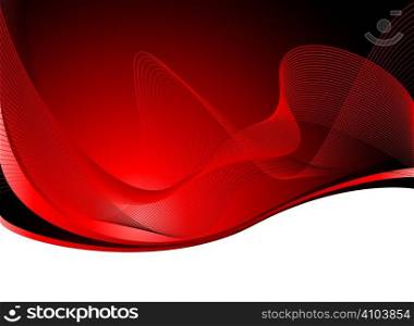 flowing lines of a abstract background in red and white