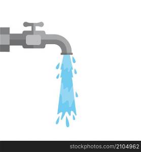 flowing water from faucet vector illustration design template web