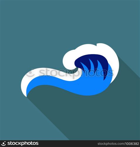 Flowing wave icon. Flat illustration of flowing wave vector icon for web. Flowing wave icon, flat style