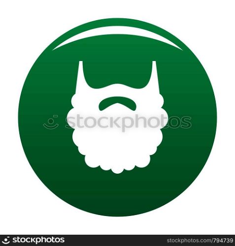 Fluffy beard icon. Simple illustration of fluffy beard vector icon for any design green. Fluffy beard icon vector green