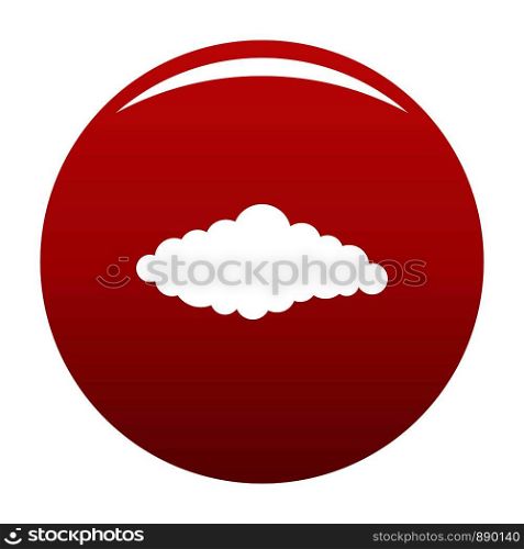 Fluffy cloud icon. Simple illustration of fluffy book vector icon for any design red. Fluffy cloud icon vector red