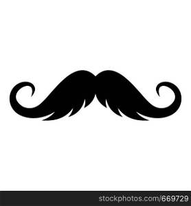 Fluffy mustache icon. Simple illustration of fluffy mustache vector icon for web. Fluffy mustache icon, simple style.