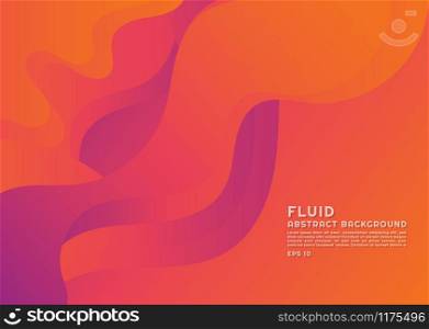 Fluid abstract background modern art design shape wave style with space for text. vector illustration
