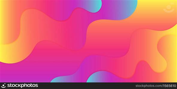 Fluid abstract colorful background rainbow style overlap layer. vector illustration.