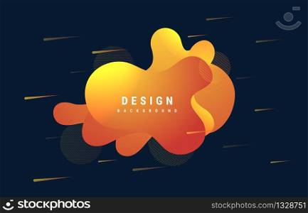 fluid abstract liquid shapes organic wavy colorful background. for banner web, app, poster vector
