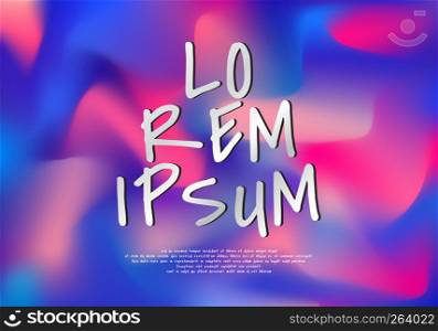 Fluid and liquid colorful background. Trendy gradients. Vector illustration