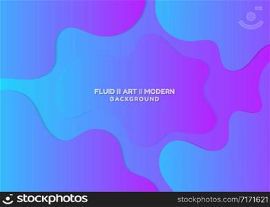Fluid art background water wave shape flow design abstract colorful bright. vector illustration