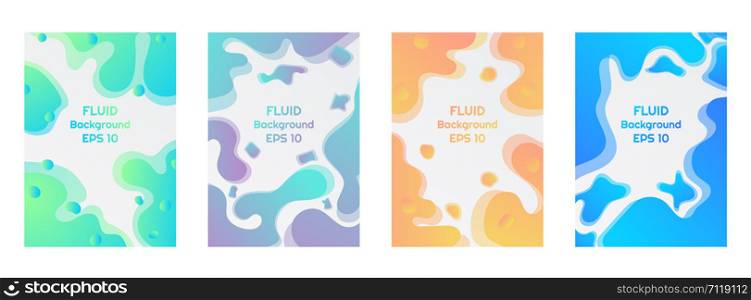 Fluid background modern liquid colorful style. vector illustration