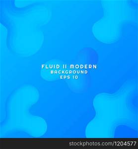 Fluid banner modern art design water layer wave shape design cyan colorful. vector illustration