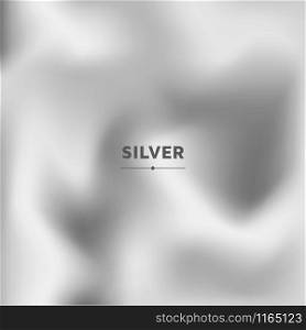 Fluid colors background, square blurred background, silver color, gradient, vector illustration. With text - silver. Fluid colors background, square blurred background, silver color