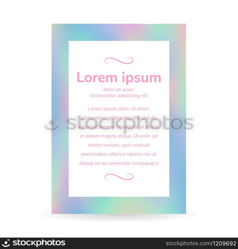 Fluid colors, blurred background, poster, gradient banner, postcard, vector illustration, pink, purple, blue, green, pastel. Holographic.