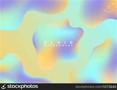Fluid element background white light design colorful clean sky style. vector illustration